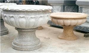 Exterior Flower Pots,China G682 & G603 Granite Flower Pot