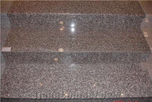 Polished China G664 Red Granite Steps,Stairs
