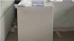 China Absolute White Marble Tile, a Grade, Crystal White Marble Slabs & Tiles