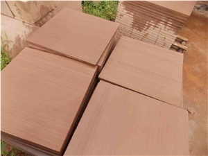 China Red Wooden Sandstone Tiles