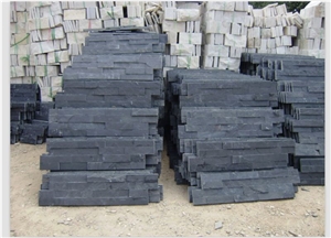 Black Slate Crazy Paving Slabs & Tiles, Natural Black Slate Slabs & Tiles