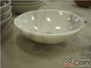 China Guangxi White Wash Basins,White Marble Sinks