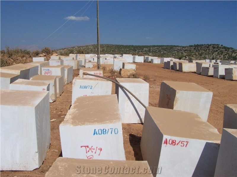 Crema Kulp Beige Marble Blocks, Turkey Beige Marble