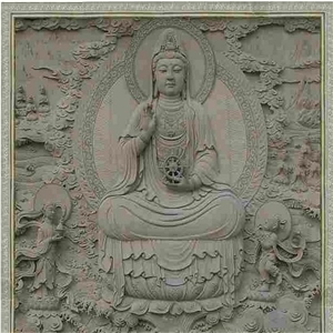 Granite Carved Buddha Relief, White Granite Reliefs