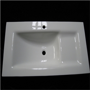 Pure White Crystallized Stone Sinks /Basins