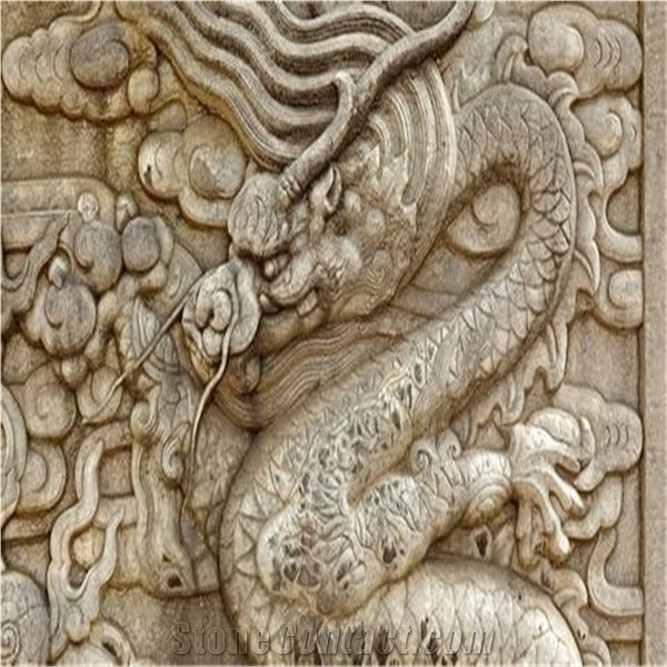 Sandstone Dragon Embossment,Dragon Relief from China - StoneContact.com