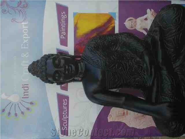 Buddha, Black Marble Sculpture & Statue
