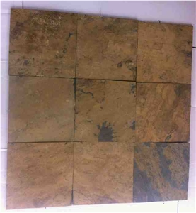 Copper Stone Slate Tiles & Slabs, Brown Slate Tiles & Slabs Polished