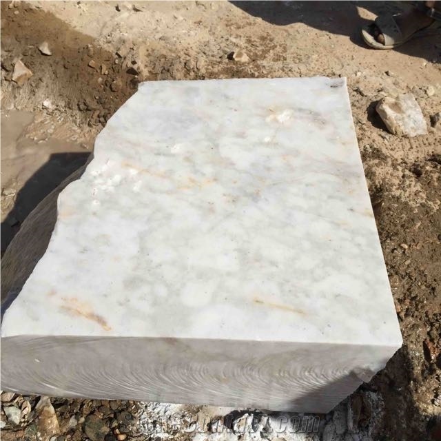 Bianco Carrara Marble Blocks, White Middle East Marble Blocks