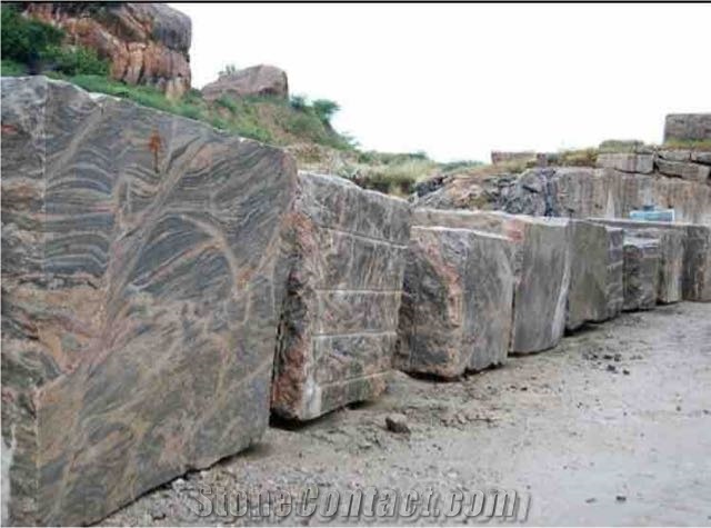 Columbo Juparana Granite Blocks, Beige Granite Blocks