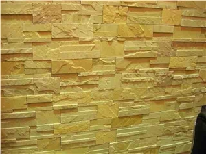 Natural Stone Wall Cladding Panels, Sandstone Stacked Stone Veneer