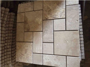 China Yellow Travertine Mosaic for Wall & Floor