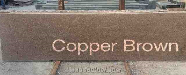 Copper Brown Granite Tiles & Slabs, Brown Granite Tiles & Slabs