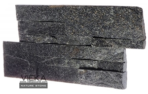 Black Quartzize Culture Stone Wall Panel Ledge Stone/Veneer/Stacked stone 35x18cm