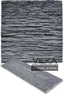 China P018 Black Slate Waterfall Culture Stone/Ledgestone//Veneer/Stacked stone/Wall Panel 60x15cm
