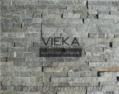 Green Quartzite China Wall Panel Nature Culture Stone/Stacked Stone/Veneer 60x15cm