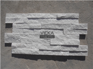 Snow White Quartzize Culture Stone Wall Panel Ledge Stone/Veneer/Stacked stone 60x15cm z shape