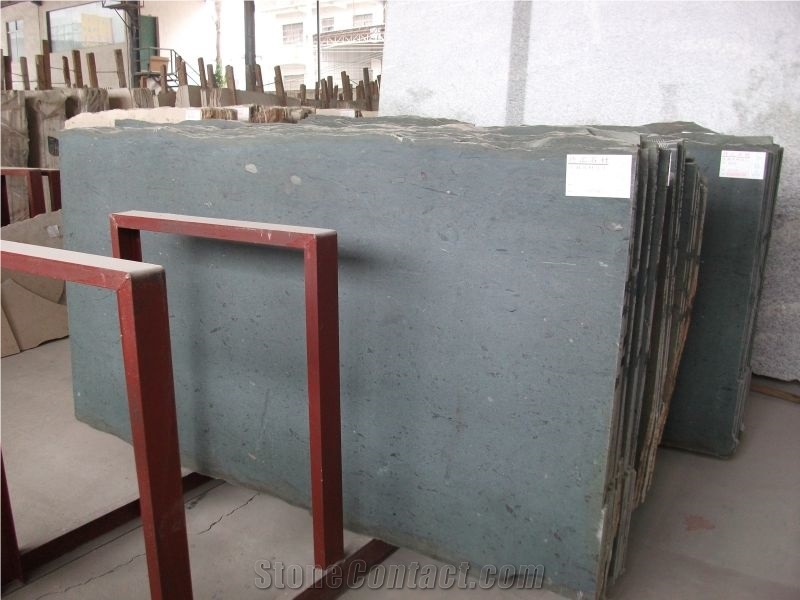 German Green Limestone Slabs for Flooring, Walling, Covering, Countertops