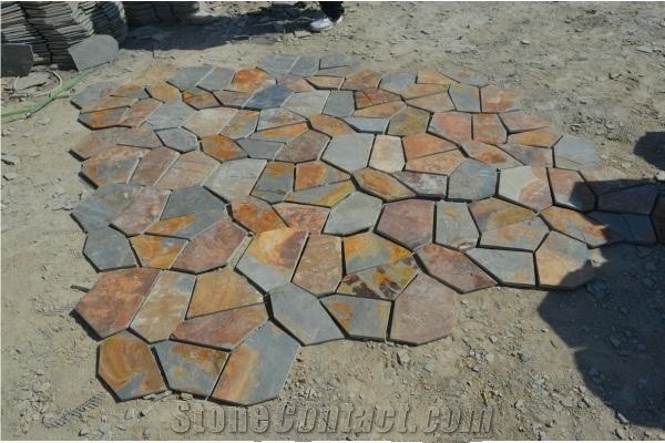 Hebei Rusty Net Slate Mosaic Pattern