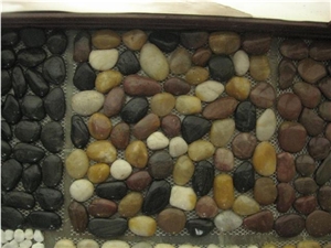 Multicolor Polished Pebble Stone,River Stone,Striped Pebbles