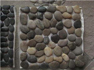 Multicolor White Polished Pebble Stone,River Stone,Striped Pebbles