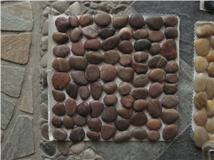 Red Polished Pebble Stone,River Stone,Striped Pebbles