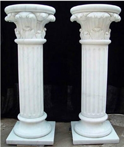 Roman Marble Column, Beige Marble Column, Pillar