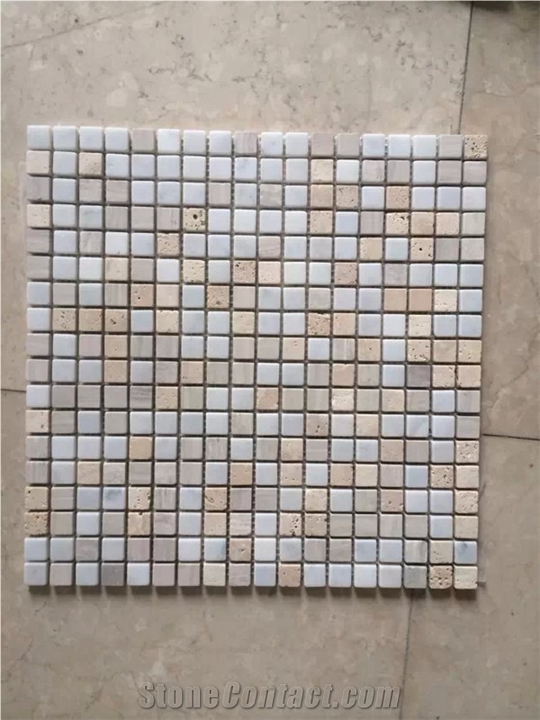 Stone Mosaic,China Marquina Marble Mosaic Tiles,Interior Decorated Mosaic