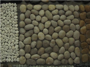 White Polished Pebble Stone,River Stone,Striped Pebbles