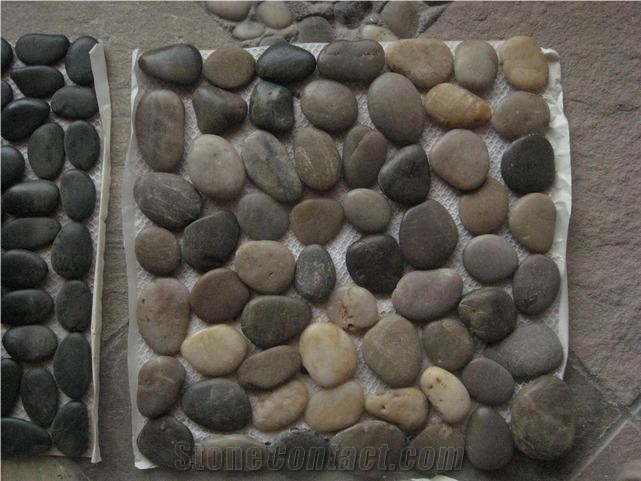 Yellow Polished Pebble Stone,River Stone,Striped Pebbles