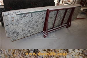 Brazil Snow White Granite Slabs for Kitchen Counter Top & Tiles