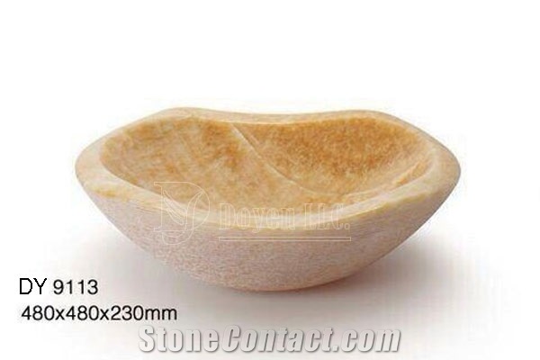 China Resin Yellow Onyx Bathroom Vanity Vessels, Distributor Basins, Cheap Bowls & Onxy Sinks, Wholesale Wash Basins