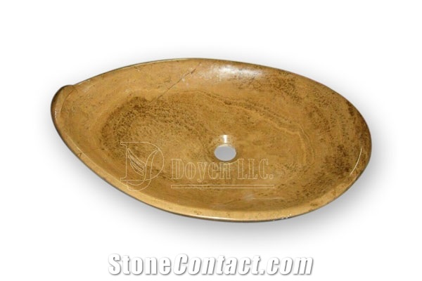Golden Sandstone Bathroom Vanity Vessel Sinks, Distributor Basins, Cheap Bowls & Marble Sinks, Wholesale Wash Basins