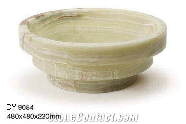 Iran Green Onyx Bathroom Vanity Vessels, Distributor Basins, Cheap Bowls & Nature Stone Sinks, Wholesale Wash Basins