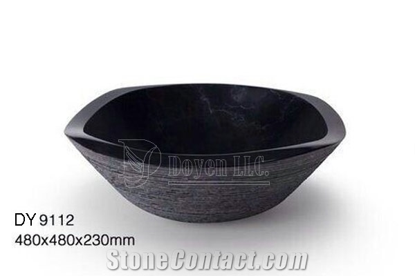 Shanxi Black, Absolute Black, China Black Granite Bathroom Vanity Vessels, Distributor Basins, Cheap Bowls & Nature Stone Sinks, Wholesale Wash Basins