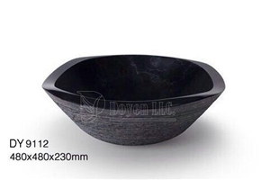 Shanxi Black, Absolute Black, China Black Granite Bathroom Vanity Vessels, Distributor Basins, Cheap Bowls & Nature Stone Sinks, Wholesale Wash Basins