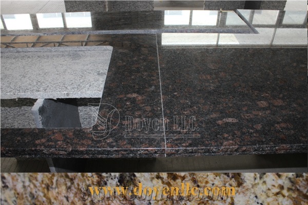 Tan Brown India Granite 3/4" Dupont Edge Worktops