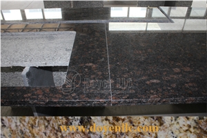 Tan Brown India Granite 3/4" Dupont Edge Worktops