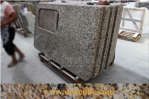 Tiger Skin Chinese Pink Granite Customized Island Countertop