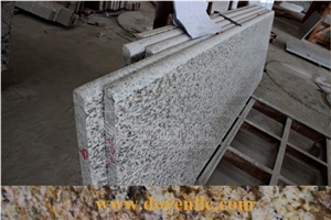 Tiger Skin White Cheap Granite Prefab Kitchen Countertops Wt Waterfall Edge