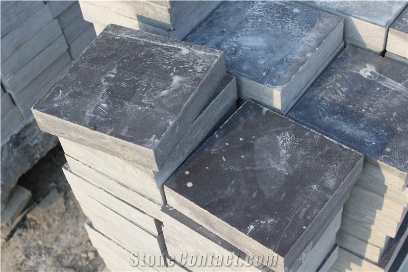 Blue Limestone Honed Surface Cube Stone