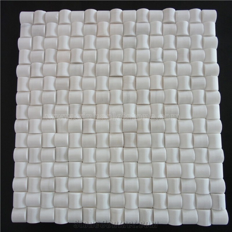 Bianco Dolomiti Marble Mosaic Tile for Walling