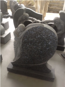 G654 Chinese Granite Tombstone with Vase Holes