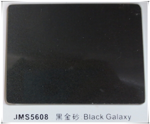 Black Galaxy Artificial Quartz Stone Jms-5608