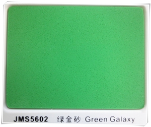 Green Galaxy Pure Color Quartz Stone Jms-5602