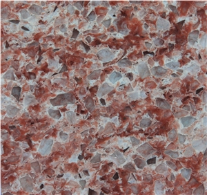 Mix Red Color Quartz Stone Slabs