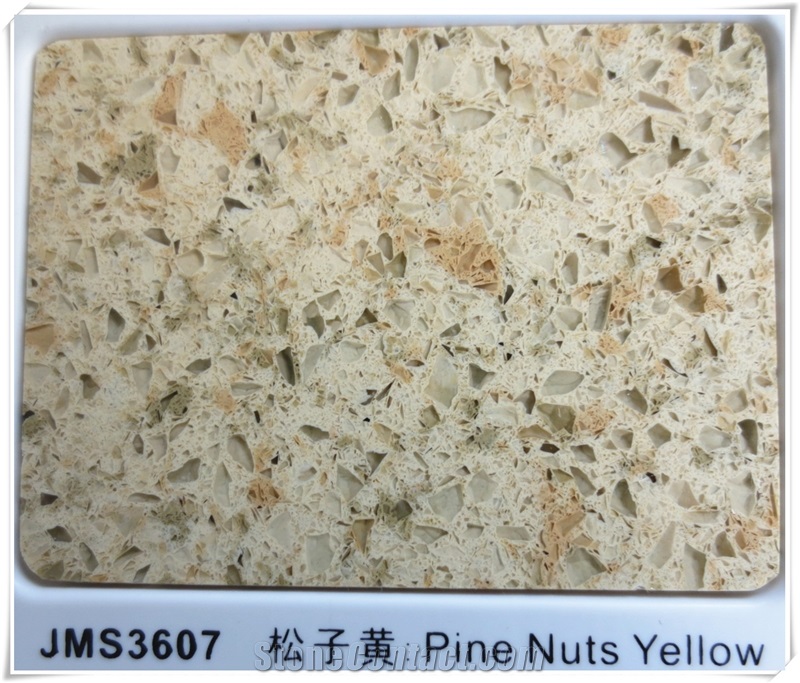 Pine Nuts Yellow Multi-Color Quartz Stone Jms-3607
