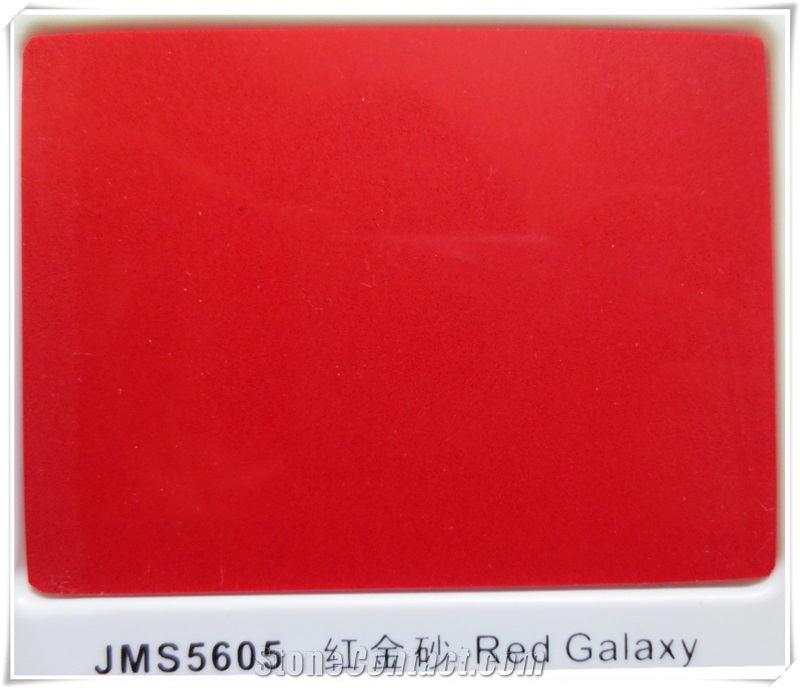 Red Galaxy Quartz Stone for Countertop Jms-5605