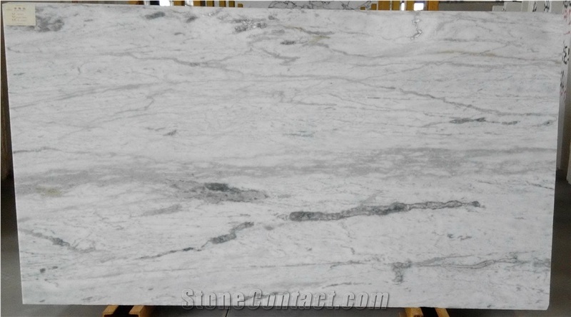 Italy White Marble Tiles & Slabs,White Marble with Grey Vein