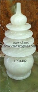Christmas Onyx Lamp, White Onyx Home Decor
